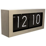 Nextime klok 5198zi big flip, 16,7x36 cm, flip-over, silver