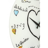 Nextime klok 8030 loving you, ø43 cm, wall, white multi-color