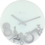 Nextime klok 8115 dropped, ø43 cm, wall, silver