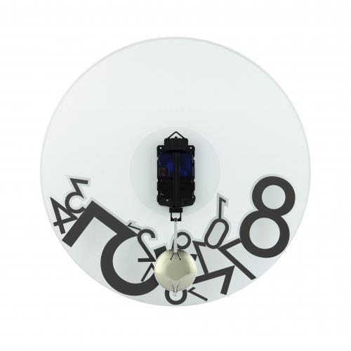 Nextime klok 8115 dropped, ø43 cm, wall, silver