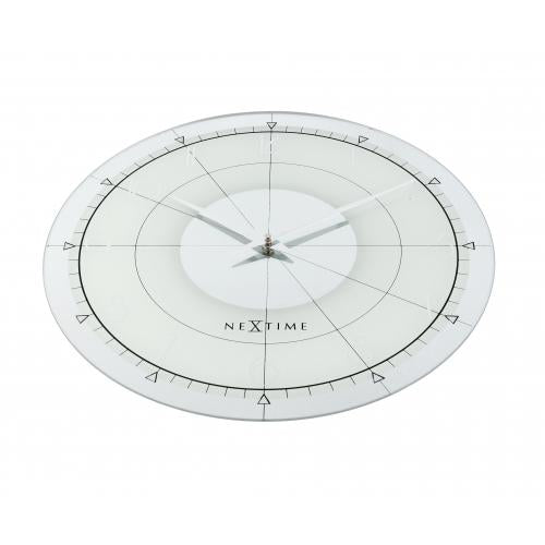 Nextime klok 8125 fancy round, ø43 cm, wall, white silver