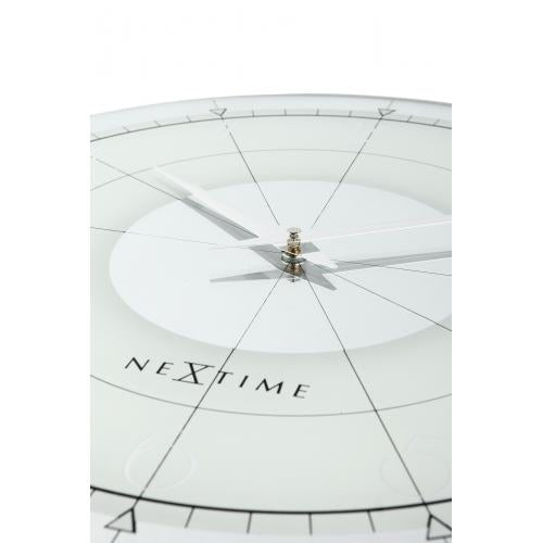 Nextime klok 8125 fancy round, ø43 cm, wall, white silver
