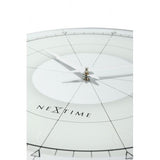 Nextime klok 8125 fancy round, ø43 cm, wall, white silver
