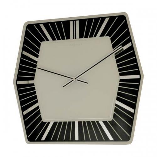 Nextime klok 8128zw hexagon, 43x43 cm, wall, white