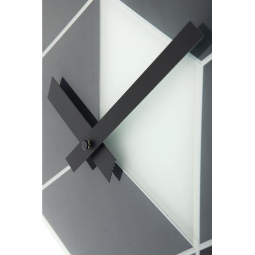 Nextime klok 8171 cubic, 43.5x37 cm, wall, black white gray