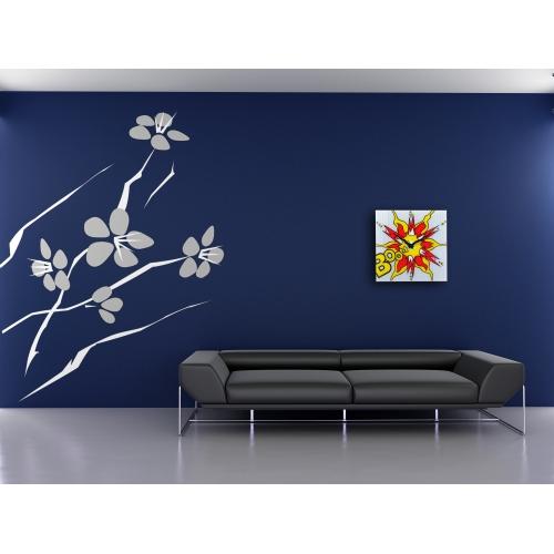 Nextime klok 8173 boom, 43x43 cm, wall ,red yellow white