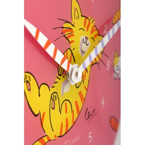 Nextime klok 8810 tickle my tummy, ø30 cm, wall, pink multi-color