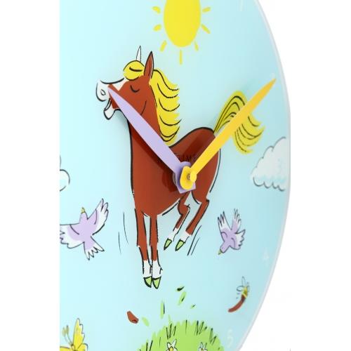 Nextime klok 8812 jump for joy, ø30 cm, wall, blue multi-color