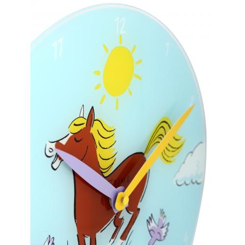 Nextime klok 8812 jump for joy, ø30 cm, wall, blue multi-color