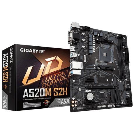 Gigabyte a520m s2h, matx, amd,am4, a520, ryzen 3 3rd gen, 64gb, 2x dimm ddr4, 5000 mhz, usb3.1, m.2