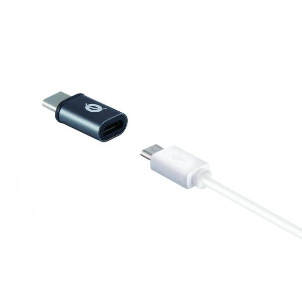 Conceptronic donn05g usb-c to micro usb otg adapter 3-pack, usb 2.0 type-c micro, male female, bl