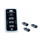 Conceptronic donn05g usb-c to micro usb otg adapter 3-pack, usb 2.0 type-c micro, male female, bl