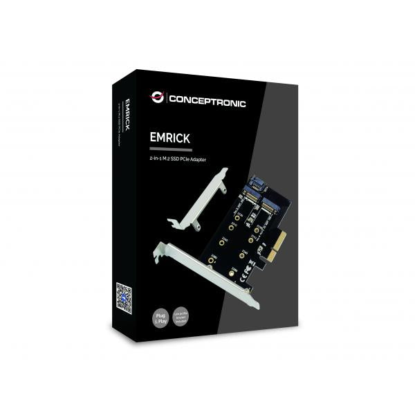Conceptronic emrick05b m.2 nvme ssd adapter, pcie 3.0, m.2, passive, china, 32 gbit s