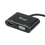 Equip 133386 usb to hdmi vga adapter, usb 3.2 gen 1 type-a, hdmi output, 1920 x 1080 pixels