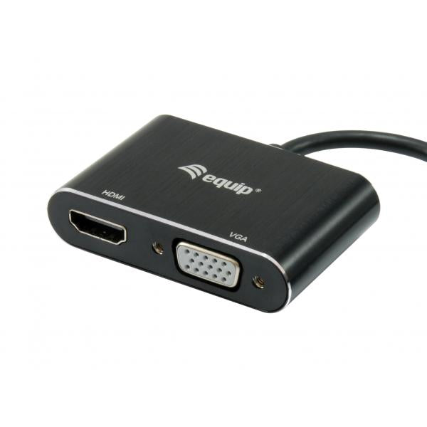 Equip 133386 usb to hdmi vga adapter, usb 3.2 gen 1 type-a, hdmi output, 1920 x 1080 pixels