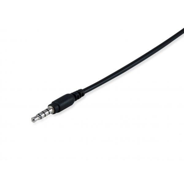 Equip 245302 chat headset, 3.5mm, head-band, calls music, binaural, rotary, black