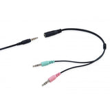 Equip 245302 chat headset, 3.5mm, head-band, calls music, binaural, rotary, black