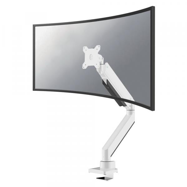 Neomounts nm-d775whiteplus curved screen desk mount, 49 , 18 kg, 100mm, clamp bolt, white