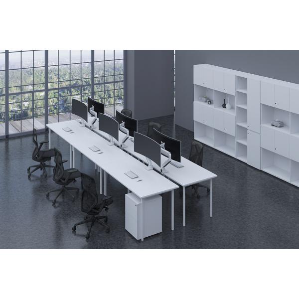 Neomounts nm-d775whiteplus curved screen desk mount, 49 , 18 kg, 100mm, clamp bolt, white
