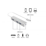 Equip 128958 usb-c to 4-port usb 3.0 hubs, usb 3.2 gen 1 type-c, type-a, 5000 mbit s, silver