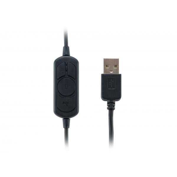 Equip 245305 usb headset, headset, head-band, office call center, black, binaural, in-line control u