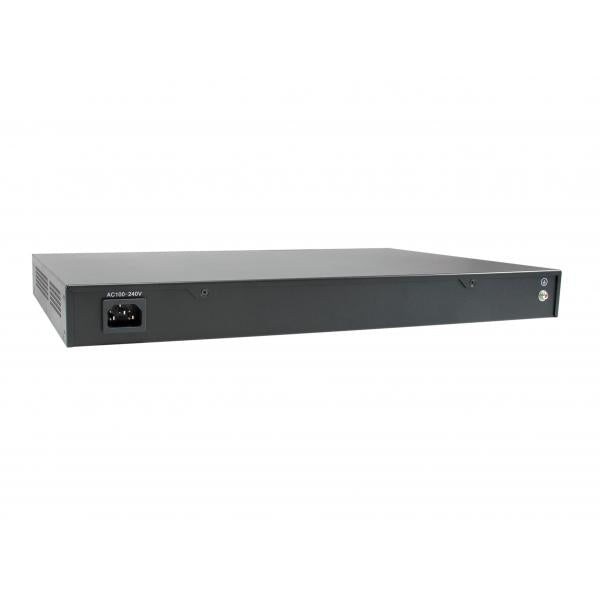 Levelone gep-2821 28-port gigabit poe switch, 24x poe outputs, 2x gigabit rj45, 2x gigabit sfp, 1u