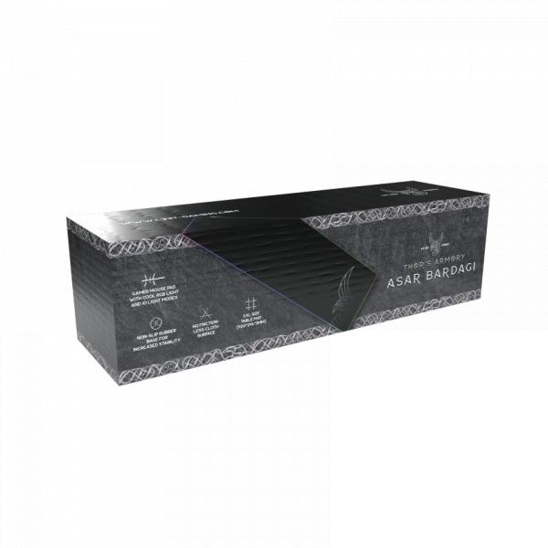 L33t gaming 160406 asar bardagi xxl rgb gaming mousepad, fast surface. 920 x 294 x 3 mm, black