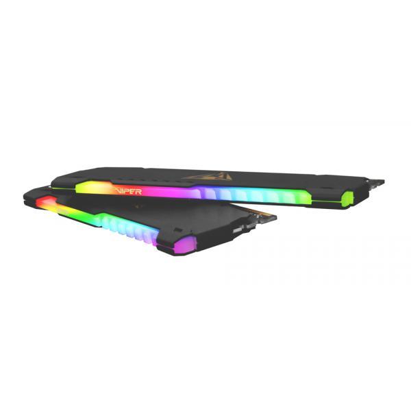 Patriot pvsr416g320c6k viper steel rgb dual-kit, dimm, 16gb, ddr4, 3200 mhz, black, hs