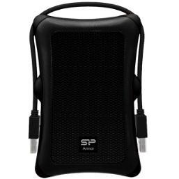 Silicon power sp020tbphda30s3a armor a30 portable hdd, 1tb, usb3.2 gen 1, anti-shock, black, mil-std
