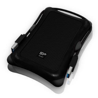 Silicon power sp020tbphda30s3a armor a30 portable hdd, 1tb, usb3.2 gen 1, anti-shock, black, mil-std