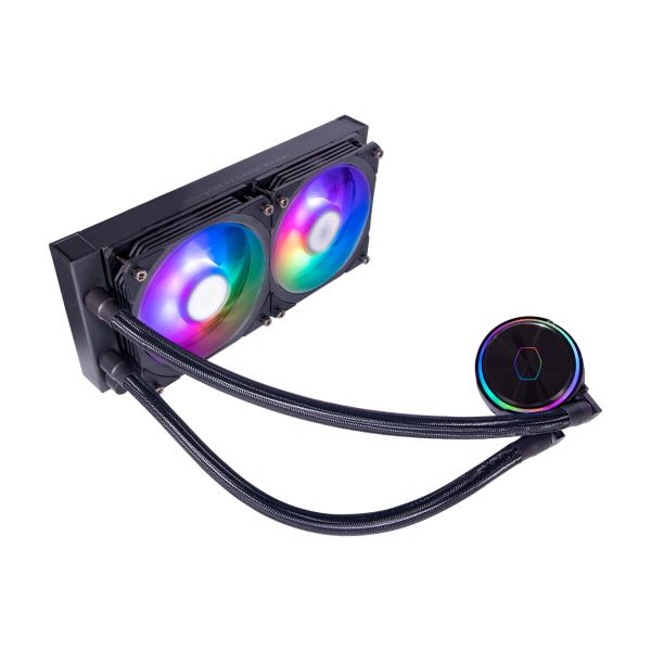 Cooler master mly-d24m-a23pz-r1 pl240 flux, 240mm radiator, 120mm x2, 0-2300 rpm ± 10%, rgb led