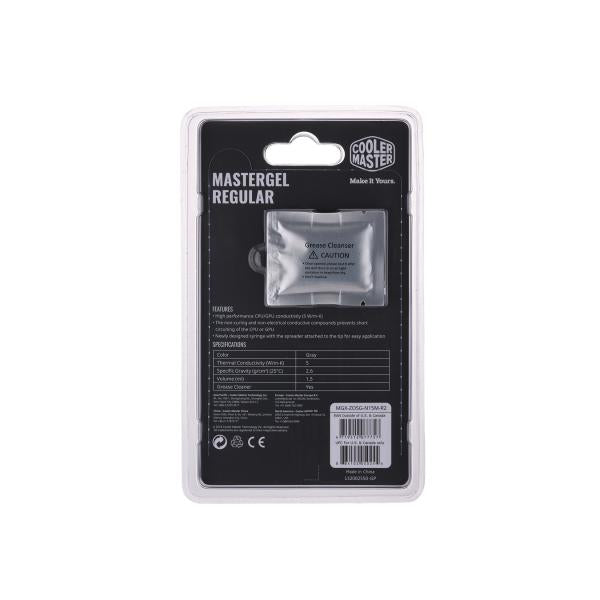 Cooler master mgx-zosg-n15m-r2 mastergel regular, 1.5ml, 5 w m-k, gray