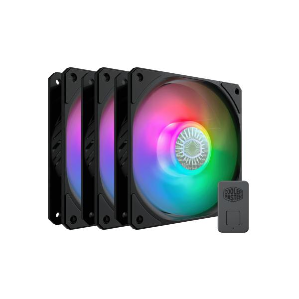 Cooler master mfx-b2dn-183pa-r1 sickleflow 120 argb 3 in 1, 3x 120mm, 650-1800 rpm, 8 - 27 dba