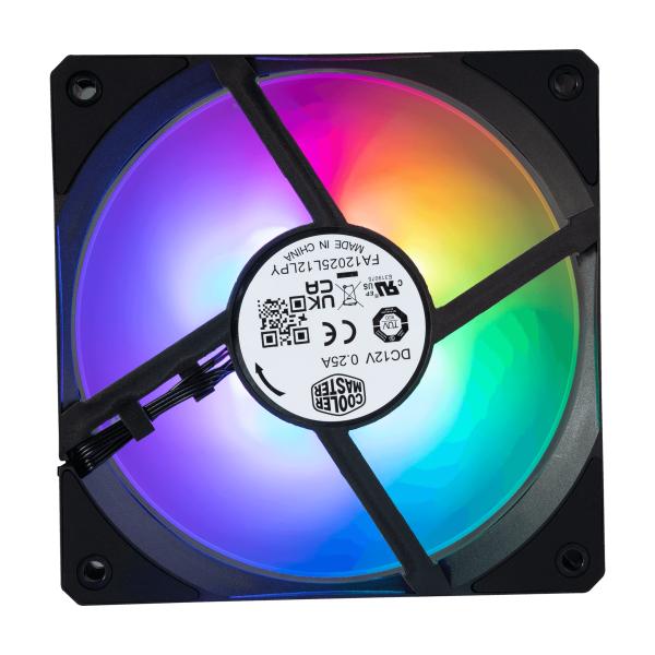 Cooler master mfz-m2dn-24np2-r1 mobius 120p argb, 120 mm, 2400 rpm, 30 db, 75.2 cfm, black