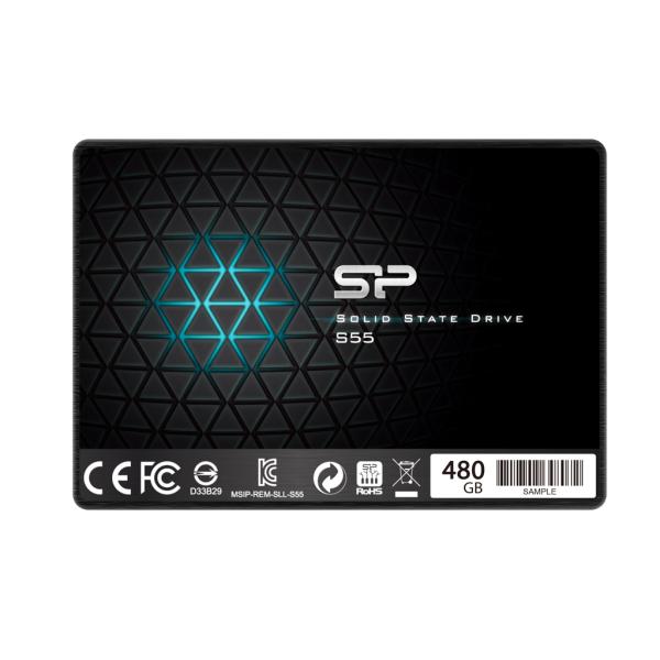 Silicon power sp480gbss3s55s25 slim s55 ssd, 480 gb, 2.5 , sata3, 6 gbit s, slc, 560 500 mb s, blue