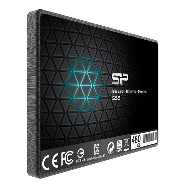 Silicon power sp480gbss3s55s25 slim s55 ssd, 480 gb, 2.5 , sata3, 6 gbit s, slc, 560 500 mb s, blue