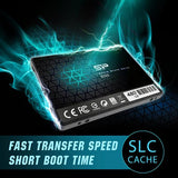 Silicon power sp480gbss3s55s25 slim s55 ssd, 480 gb, 2.5 , sata3, 6 gbit s, slc, 560 500 mb s, blue