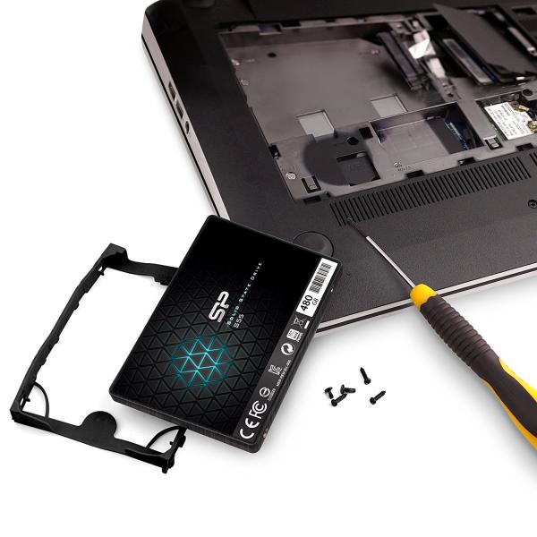 Silicon power sp480gbss3s55s25 slim s55 ssd, 480 gb, 2.5 , sata3, 6 gbit s, slc, 560 500 mb s, blue