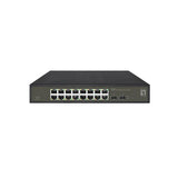 Levelone ges-2118 hilbert 18-port smart lite managed l2 switch, 16x rj45 gigabit, 2x sfp, 1000 mbps