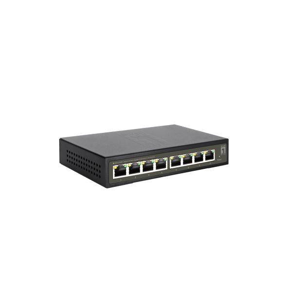 Levelone ges-2108p hilbert 8-port gigabit poe smart lite managed l2 switch, 8x poe, 112w, 802.3at af