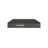 Levelone ges-2110p hilbert 10-port gigabit poe smart lite managed l2 switch, 8x poe outputs, 2x sfp