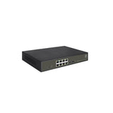 Levelone ges-2110p hilbert 10-port gigabit poe smart lite managed l2 switch, 8x poe outputs, 2x sfp