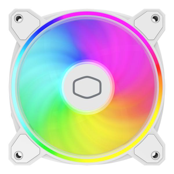 Cooler master mfl-b2dw-21np2-r2 masterfan mf120 halo2 white edition, 120mm, 27 db, 51.88 cfm, white