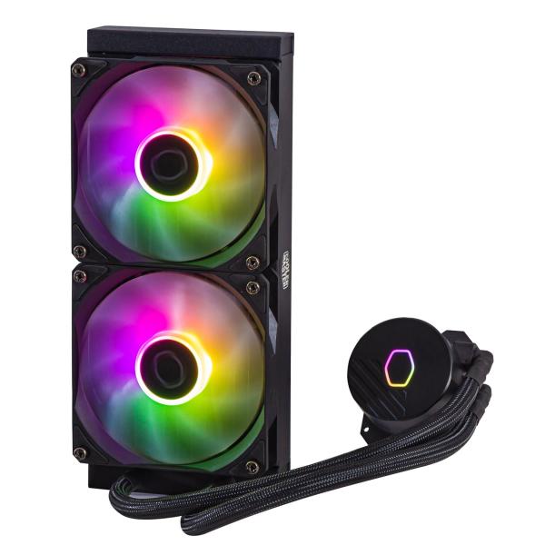 Cooler master mlw-d24m-a18pz-r1 masterliquid 240l core argb, 4-pin, 2x 120mm argb, 27.2 dba (max)