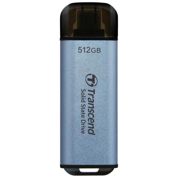 Transcend ts2tesd300c esd300c external ssd, 2 tb, usb type-c, 10 gbps, 1050 950 mb s, blue