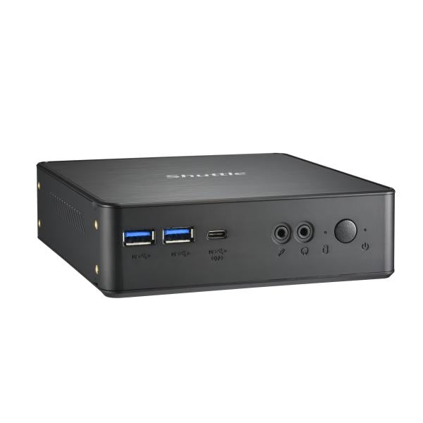 Shuttle nc40u xpc nano pc nc40u mini pc barebone, intel celeron 7305u, 6x usb3.2, 2x m.2, lan, 24 7