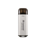 Transcend ts1tesd300s esd300s external ssd, 1 tb, usb type-c, 10 gbps, 1050 950 mb s, silver