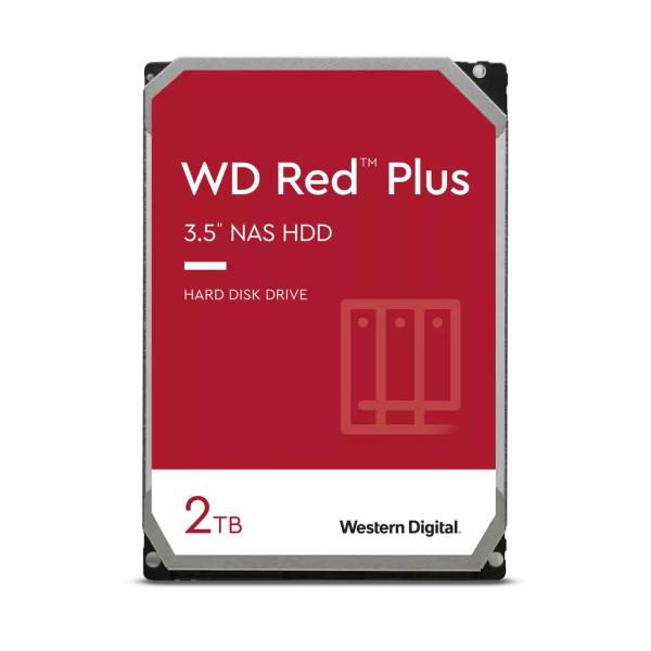Western digital wd20efpx red plus hdd, 2 tb, 3.5 , sata3, 5400 rpm, 256 mb, 175 mb s