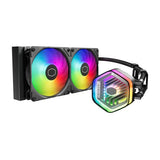 Cooler master mlx-d24m-a25pz-rw masterliquid 240 atmos argb, 4-pin, 2x 120mm, 690-2500 rpm