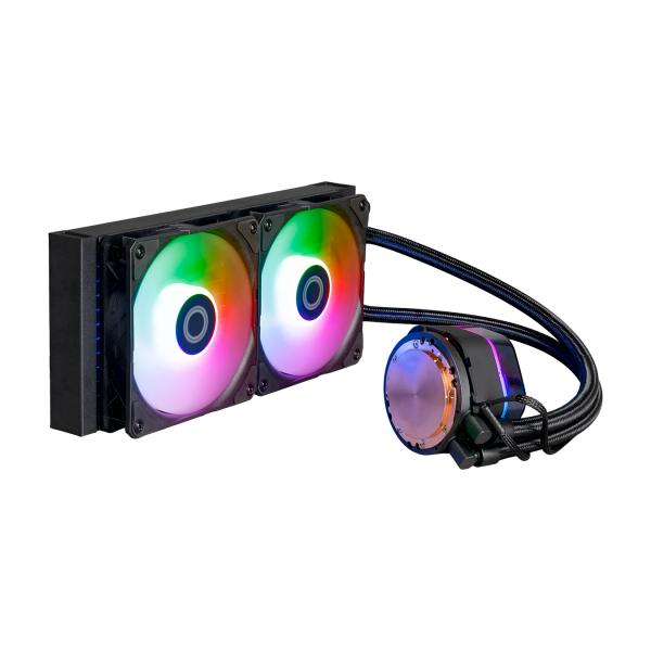 Cooler master mlx-d24m-a25pz-rw masterliquid 240 atmos argb, 4-pin, 2x 120mm, 690-2500 rpm